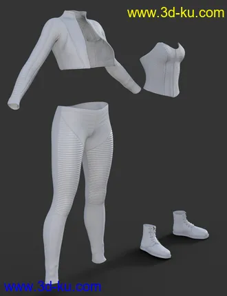 3D打印模型X-Fashion Punk Outfit for Genesis 8 Female(s)的图片