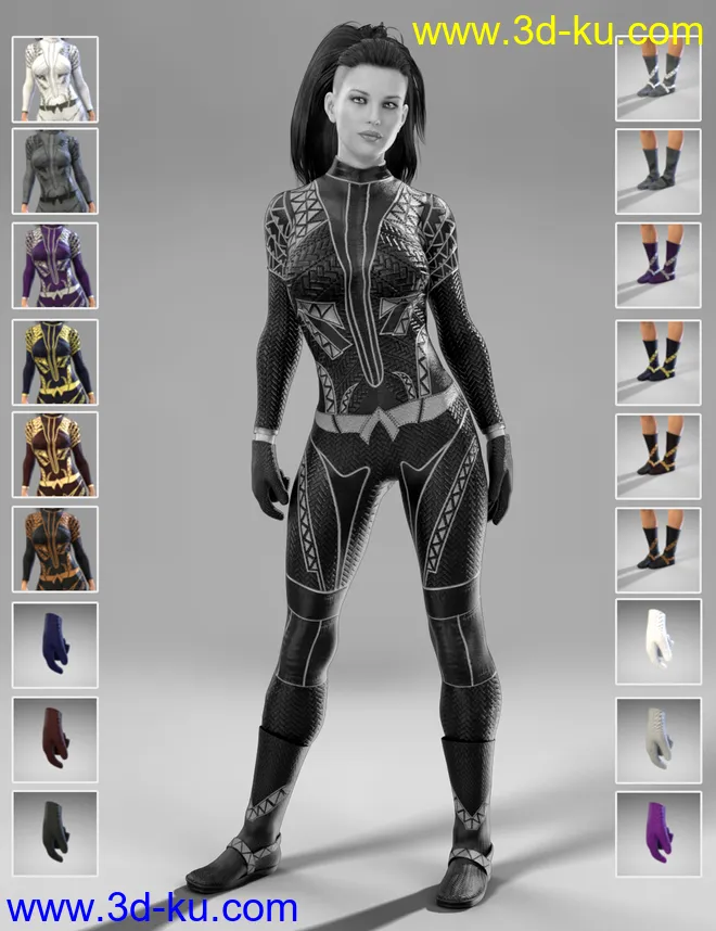 X-Fashion Sci Bodysuit 2 for Genesis 8 Female(s)模型的图片5