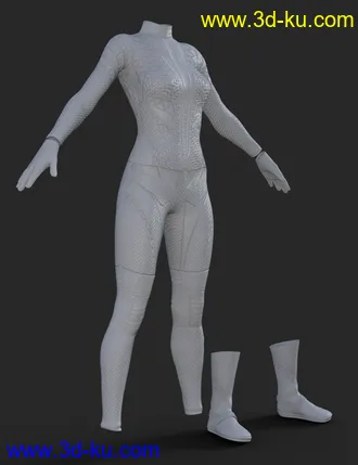 3D打印模型X-Fashion Sci Bodysuit 2 for Genesis 8 Female(s)的图片