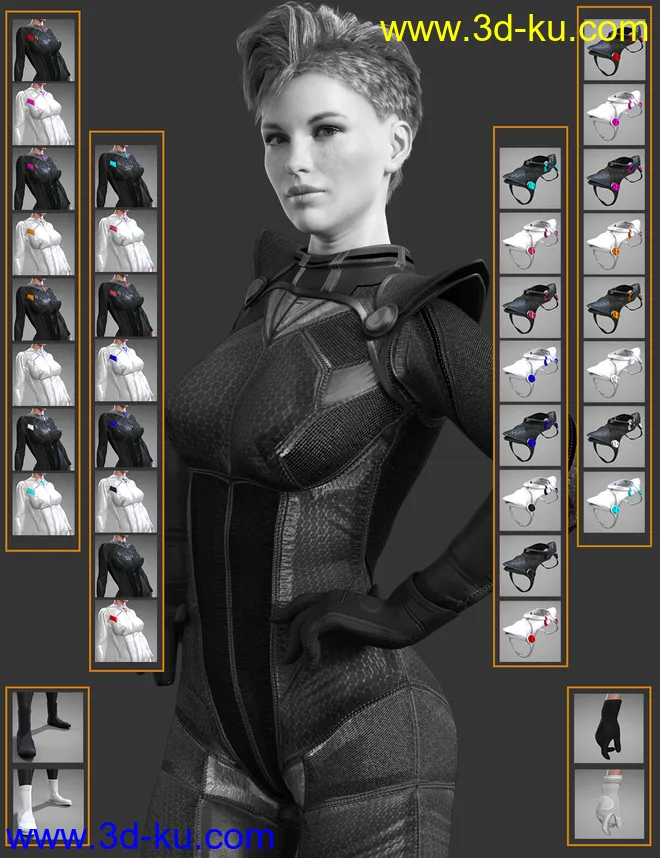 X-Fashion Sci Bodysuit 4 for Genesis 8 Female(s)模型的图片5