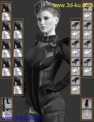 3D打印模型X-Fashion Sci Bodysuit 4 for Genesis 8 Female(s)的图片