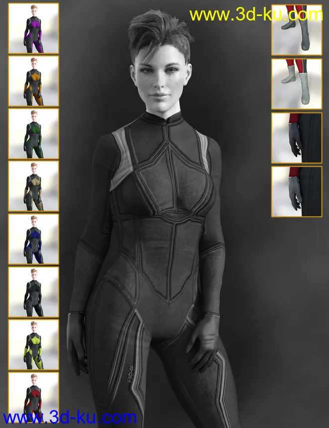 X-Fashion Sci Bodysuit 5 for Genesis 8 Female(s)模型的图片4