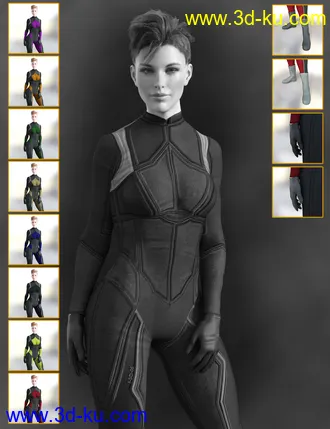 3D打印模型X-Fashion Sci Bodysuit 5 for Genesis 8 Female(s)的图片