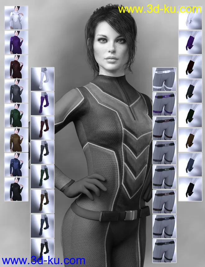 X-Fashion Sci Bodysuit 6 for Genesis 8 Female(s)模型的图片4