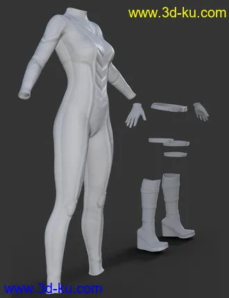 3D打印模型X-Fashion Sci Bodysuit 6 for Genesis 8 Female(s)的图片