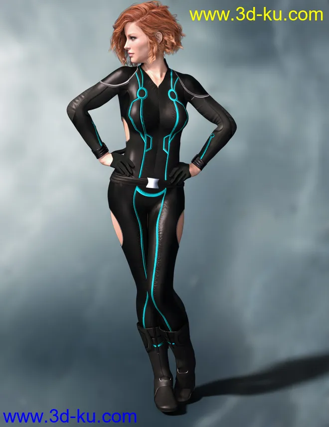 X-Fashion Shadows Outfit for Genesis 8 Female(s)模型的图片2