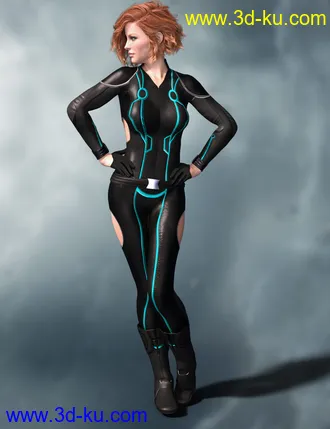 3D打印模型X-Fashion Shadows Outfit for Genesis 8 Female(s)的图片