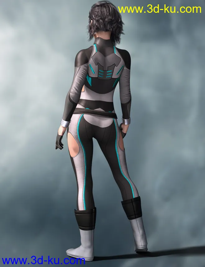 X-Fashion Shadows Outfit for Genesis 8 Female(s)模型的图片4