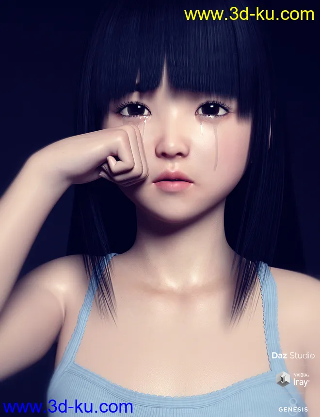 Yui Character and Hair for Genesis 8 Female模型的图片3