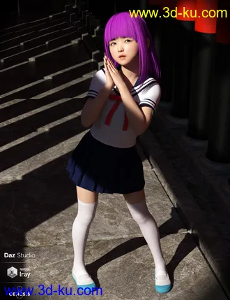 3D打印模型Yui Character and Hair for Genesis 8 Female的图片
