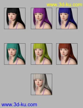 3D打印模型Yui Character and Hair for Genesis 8 Female的图片
