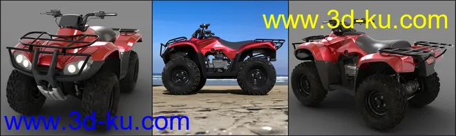 Z ATV Mania Vehicle and Poses for Genesis 3 and 8模型的图片5
