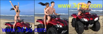 3D打印模型Z ATV Mania Vehicle and Poses for Genesis 3 and 8的图片
