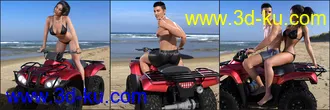 3D打印模型Z ATV Mania Vehicle and Poses for Genesis 3 and 8的图片