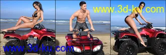 3D打印模型Z ATV Mania Vehicle and Poses for Genesis 3 and 8的图片