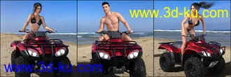3D打印模型Z ATV Mania Vehicle and Poses for Genesis 3 and 8的图片