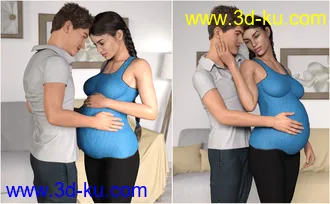 3D打印模型Z Expecting - Pregnancy Preset and Poses for Genesis 3 and 8的图片