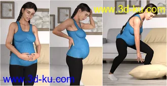 3D打印模型Z Expecting - Pregnancy Preset and Poses for Genesis 3 and 8的图片