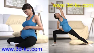3D打印模型Z Expecting - Pregnancy Preset and Poses for Genesis 3 and 8的图片