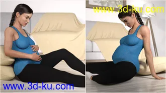 3D打印模型Z Expecting - Pregnancy Preset and Poses for Genesis 3 and 8的图片