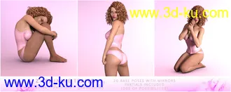 3D打印模型Z Feminine Traits - Coy Poses for Genesis 3 and 8 Female的图片