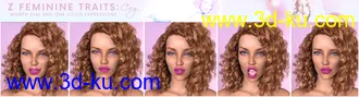 3D打印模型Z Feminine Traits - Coy Poses for Genesis 3 and 8 Female的图片
