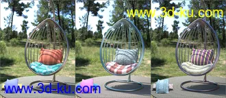 3D打印模型Z Hanging Chair - Prop and Poses for Genesis 3 and 8的图片