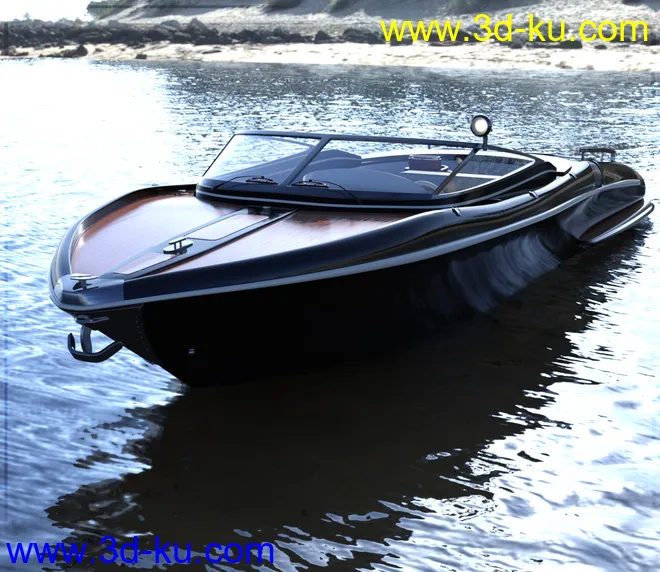 Z Luxury Boat and Poses for Genesis 3 and 8模型的图片2