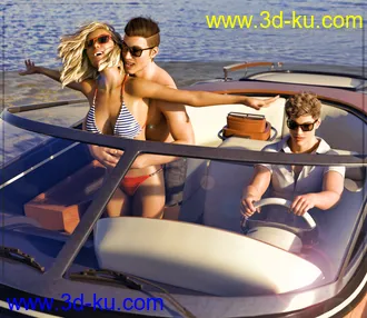 3D打印模型Z Luxury Boat and Poses for Genesis 3 and 8的图片