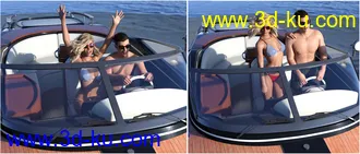 3D打印模型Z Luxury Boat and Poses for Genesis 3 and 8的图片