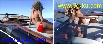 3D打印模型Z Luxury Boat and Poses for Genesis 3 and 8的图片