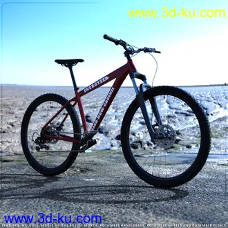 3D打印模型Z Mountain Bicycle and Poses for Genesis 3 and 8的图片