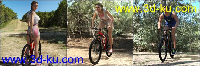 Z Mountain Bicycle and Poses for Genesis 3 and 8模型的图片5