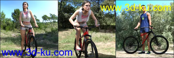 Z Mountain Bicycle and Poses for Genesis 3 and 8模型的图片6
