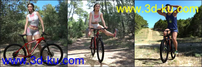 Z Mountain Bicycle and Poses for Genesis 3 and 8模型的图片7
