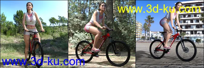 Z Mountain Bicycle and Poses for Genesis 3 and 8模型的图片10
