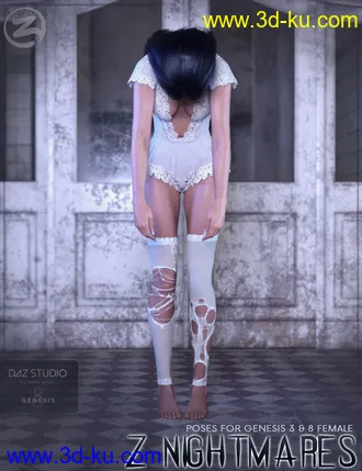 3D打印模型Z Nightmares - Poses for Genesis 3 and 8 Female的图片
