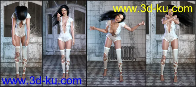 Z Nightmares - Poses for Genesis 3 and 8 Female模型的图片4