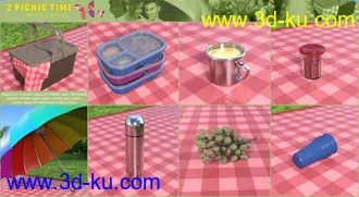 3D打印模型Z Picnic Time Props and Poses for Genesis 3 and 8的图片