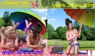 3D打印模型Z Picnic Time Props and Poses for Genesis 3 and 8的图片