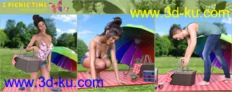 3D打印模型Z Picnic Time Props and Poses for Genesis 3 and 8的图片