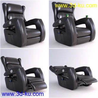 3D打印模型Z Power Recliner and Poses for Genesis 3 and 8的图片