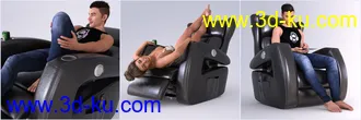 3D打印模型Z Power Recliner and Poses for Genesis 3 and 8的图片