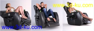 3D打印模型Z Power Recliner and Poses for Genesis 3 and 8的图片