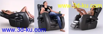 3D打印模型Z Power Recliner and Poses for Genesis 3 and 8的图片