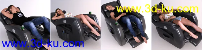 Z Power Recliner and Poses for Genesis 3 and 8模型的图片13