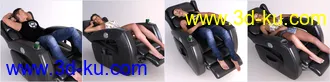 3D打印模型Z Power Recliner and Poses for Genesis 3 and 8的图片
