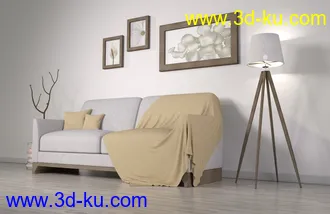 3D打印模型Z Relaxed at Home - Indoor Environment with Poses for Genesis 3 and 8的图片