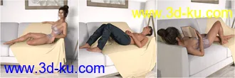 3D打印模型Z Relaxed at Home - Indoor Environment with Poses for Genesis 3 and 8的图片