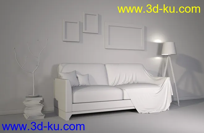Z Relaxed at Home - Indoor Environment with Poses for Genesis 3 and 8模型的图片14